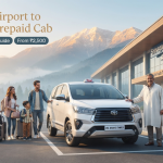 Srinagar airport to Gulmarg prepaid cab - white SUV with driver at airport arrivals for direct transfer to Gulmarg