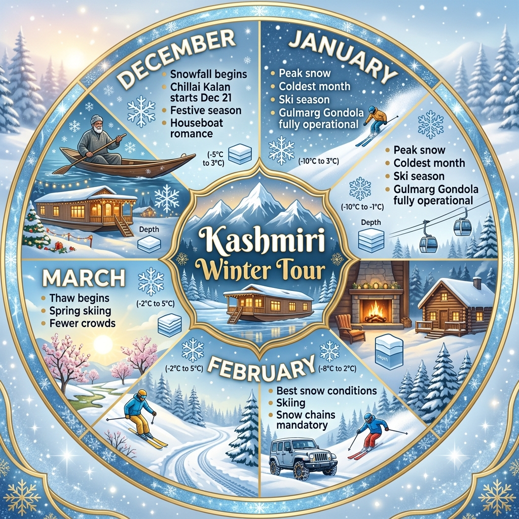 Kashmir Winter Tour 2026 | Nature Connect Travels ₹12,199+ 11 seasons